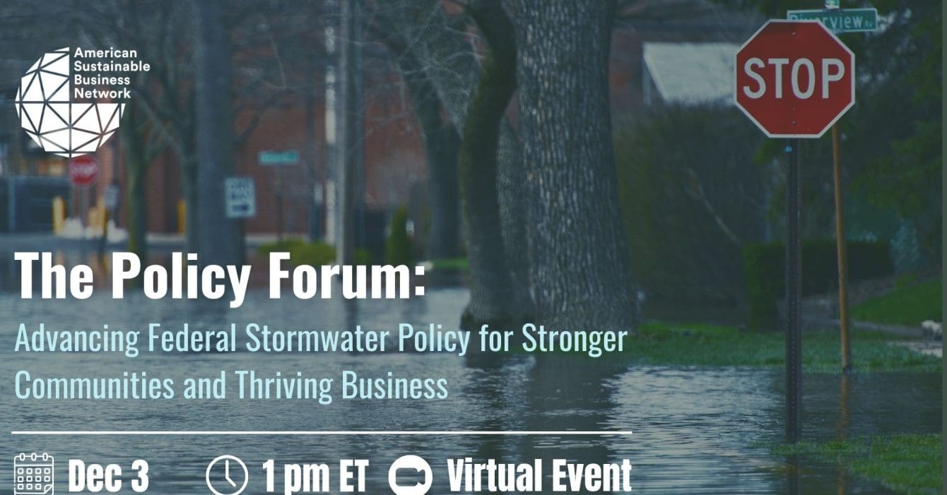 ASBN Policy Forum: Advancing Federal Stormwater Policy for Stronger Communities and Thriving Business